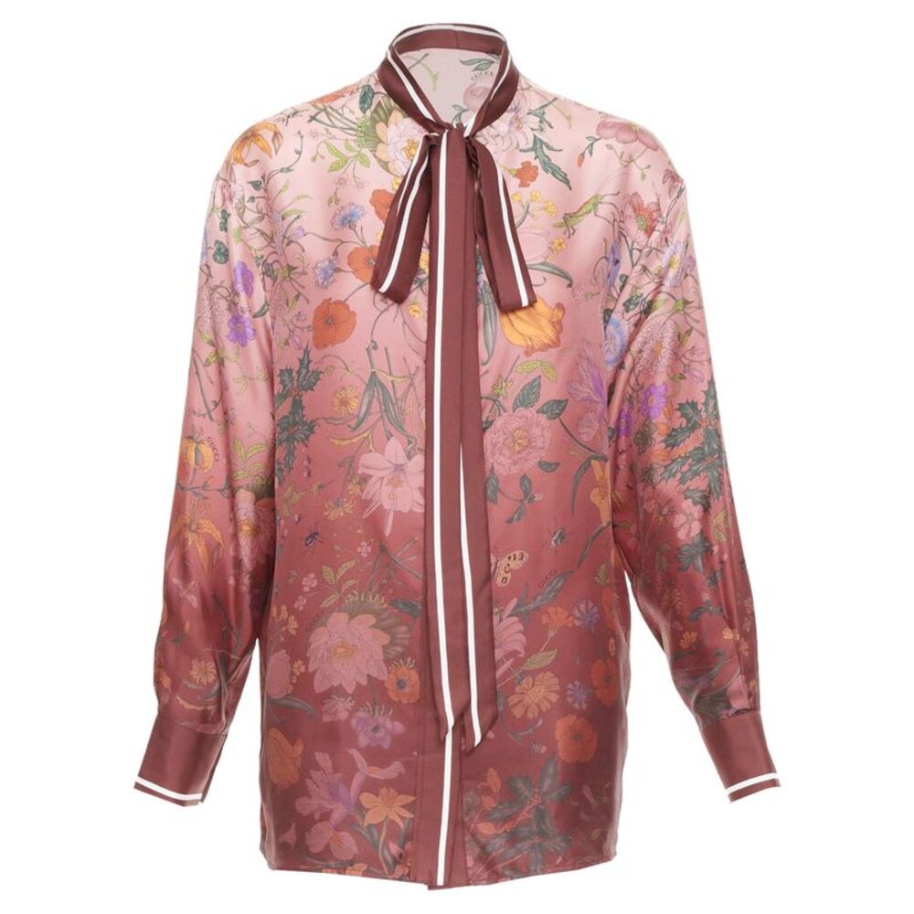 Gucci Flora Degrade silk twill blouse